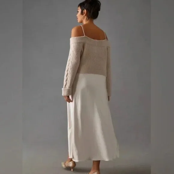 NWOT Anthropologie Mare Mare Layered Sweater Slip Dress - Picture 7 of 14